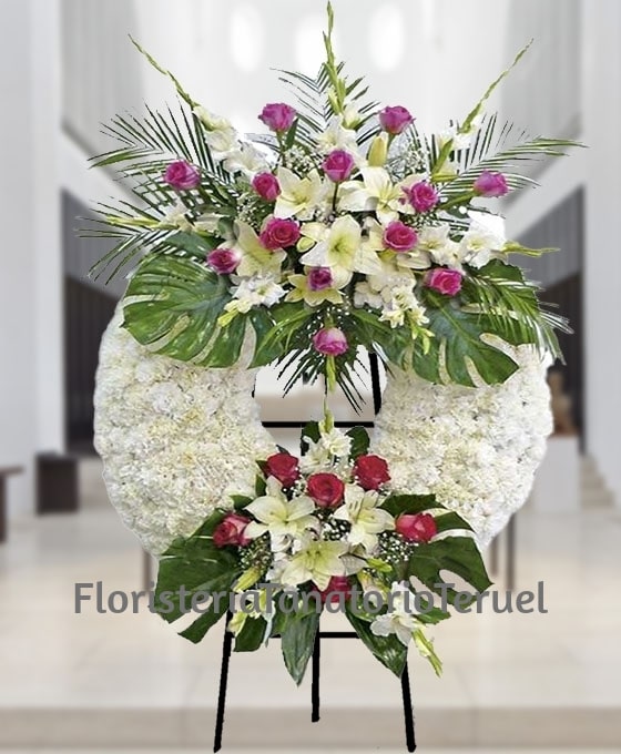 Corona de flores Funerarias para tanatorio